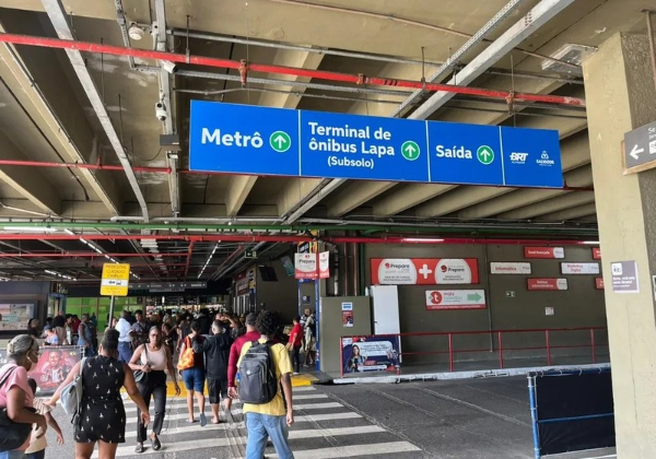 Linhas de ônibus da plataforma F serão retransferidas para o térreo da Estação da Lapa