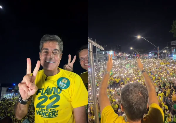 ACM Neto reúne centenas de apoiadores de Flávio Bolsonaro em Feira de Santana