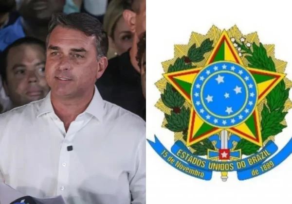 Flávio Bolsonaro divulga nota com brasão antigo e altera texto após erro